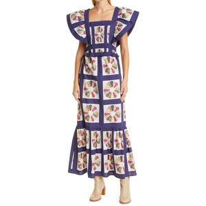Sea New York Pippin Patchwork Cotton Apron Dress - 10 Multi